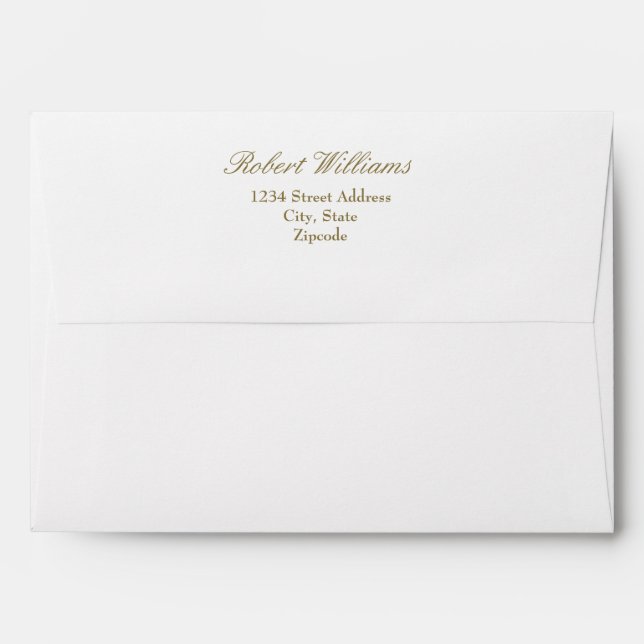 Adresse de retour des enveloppes de courrier Gold  (Dos (Haut rabat))