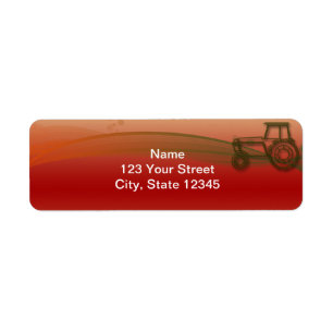 Adresse de retour d'illustration de tracteur de