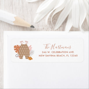Adresse de retour du Baby shower Boho Little Explo