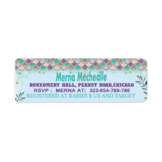 adresse de retour du baby shower de la peau de sir
