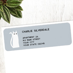 Adresse de retour du chat blanc