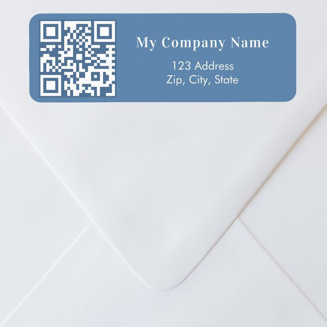 Adresse de retour du code qr d'entreprise bleu Dus (Créateur téléchargé)