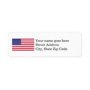 Adresse de retour du drapeau américain patriotique