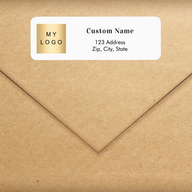 Adresse de retour du logo commercial couleur marqu (Créateur téléchargé)