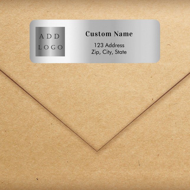 Adresse de retour du logo de l'entreprise Silver (Créateur téléchargé)