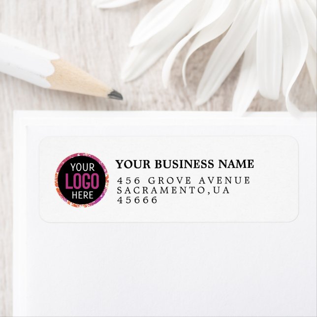 Adresse de retour du logo d'entreprise personnalis (En situation)