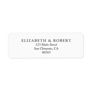 Adresse de retour du mariage