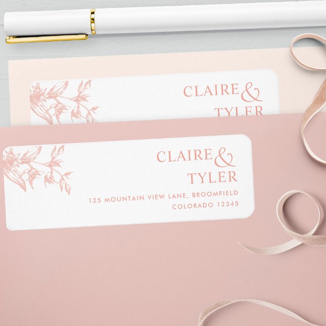 Adresse de retour du Mariage blanc, blanc et blanc (Créateur téléchargé)