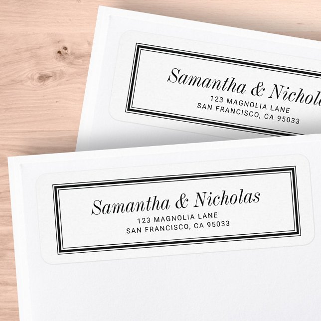 Adresse de retour du Mariage de cadre simple class (Créateur téléchargé)