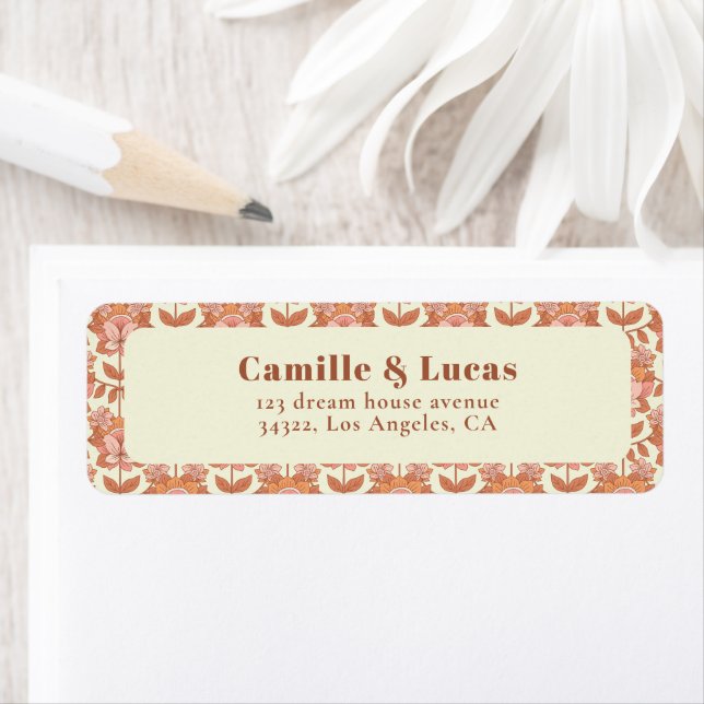 Adresse de retour du Mariage d'inspiration rétro l (En situation)