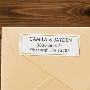 Adresse de retour du Mariage frontalier Gold Elega
