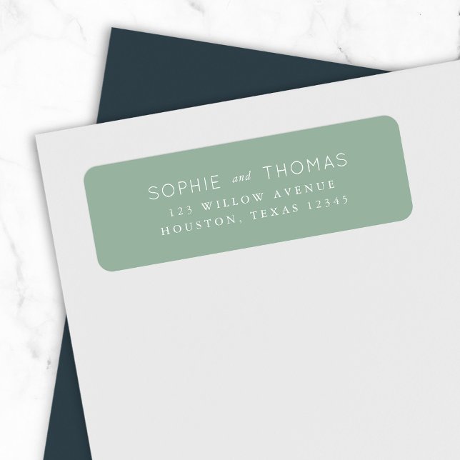 Adresse de retour du Mariage Light Sage (Créateur téléchargé)