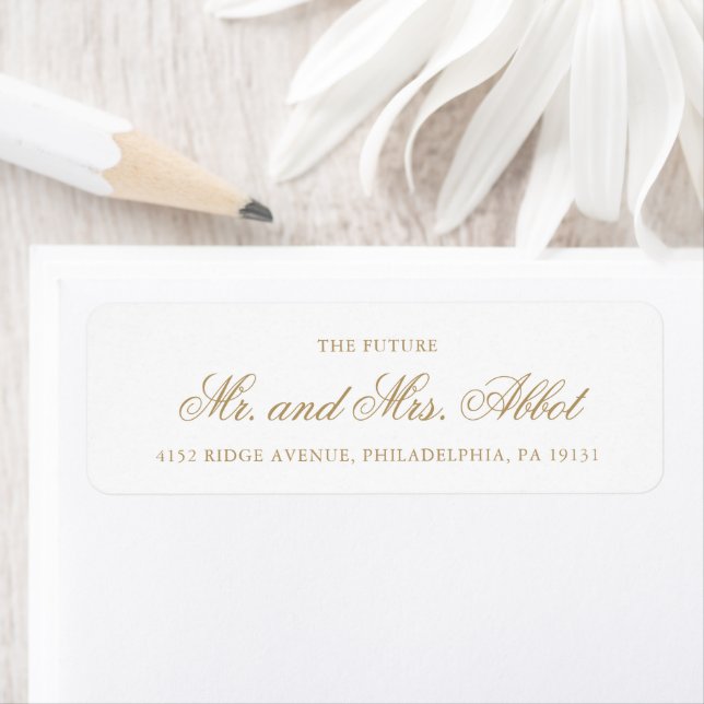 Adresse de retour du Mariage officiel Gold traditi (En situation)