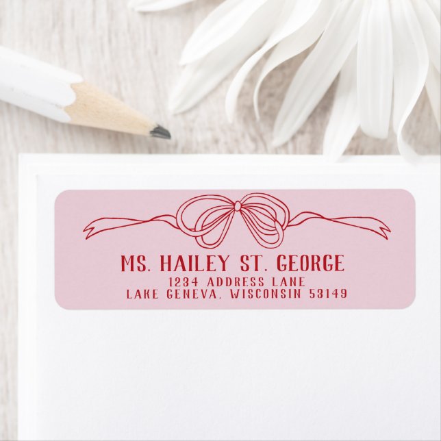 Adresse de retour du Mariage ROUGE et ROUGE de la  (En situation)