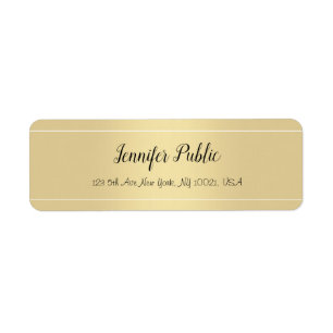 Adresse de retour du Modèle Gold Script calqué