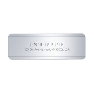 Adresse de retour du Modèle Silver Elegant Personn