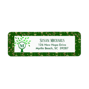 Adresse de retour du monogramme de réunion familia