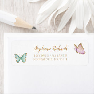 Adresse de retour du papillon de Parties scintilla