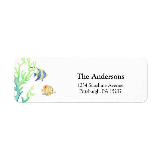 Adresse de retour du poisson océanique (Devant)