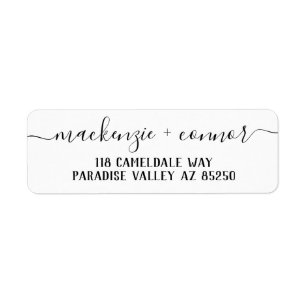 Adresse de retour du script de calligraphie de pol
