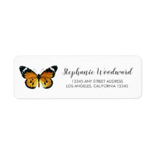 Adresse de retour du script de papillon orange vin