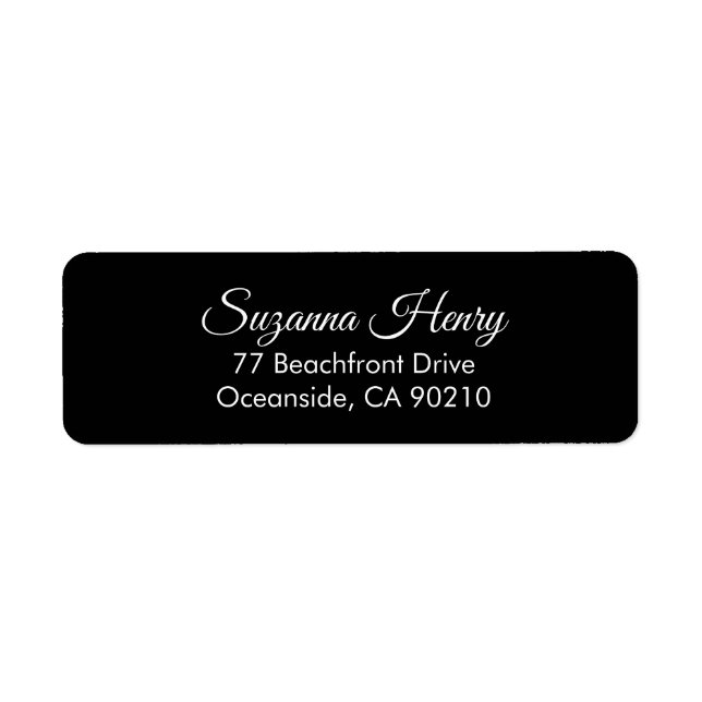 Adresse de retour _élégante adresse de retour d'éc (Devant)