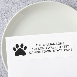Adresse de retour empreinte de patte de chien dome