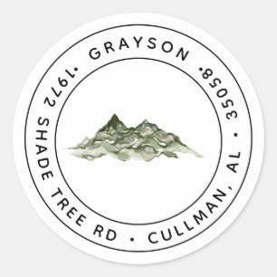 Adresse de retour Étiquette/Sceau Sticker rond cla