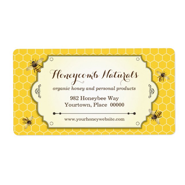 Adresse de retour faite main d'abeille (Devant)