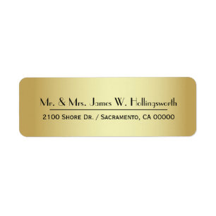 Adresse de retour faite sur commande goldtone chic