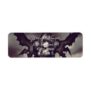 Adresse de retour féerique d'Anime foncé de Goth