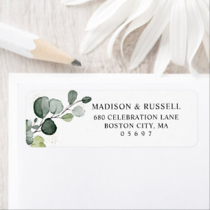 Adresse de retour feuilles d'eucalyptus
