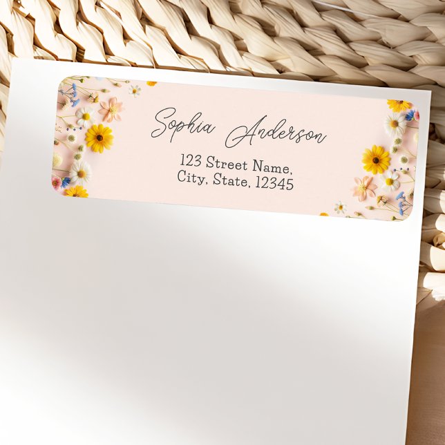 Adresse de retour Fleur sauvage moderne (Créateur téléchargé)