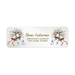 Adresse de retour Fleurs de mariage cloches rose b