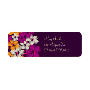 "Adresse de retour" Fleurs & Fils Plum Purple