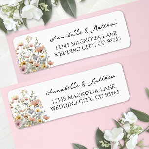 Adresse de retour florale Fleur sauvage