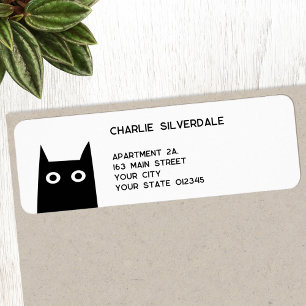 Adresse de retour Fun Black Cat