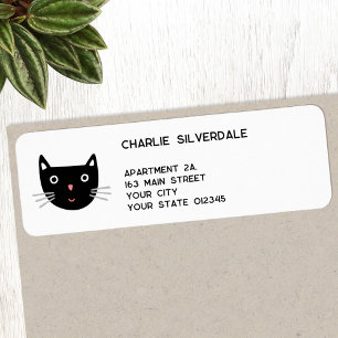 Adresse de retour Fun Black Cat