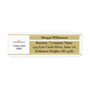 Adresse de retour Gold du logo professionnel perso