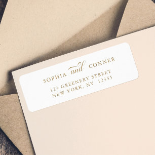 Adresse de retour Gold Elegant Classy