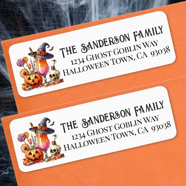 Adresse de retour Halloween (Halloween Return Address label )