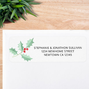 Adresse de retour Holly Watercolor
