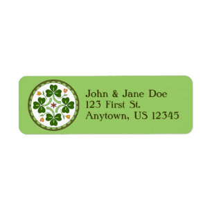 Adresse de retour Label - Irish Good Luck Hex
