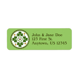 Adresse de retour Label - Irish Good Luck Hex