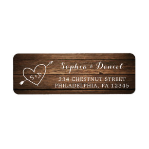Adresse de retour Label Modern Rustic Country
