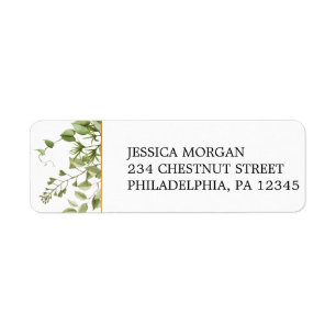Adresse de retour Label Woodland Green