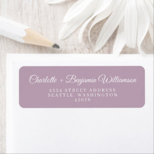 Adresse de retour Lilac de script classique minima