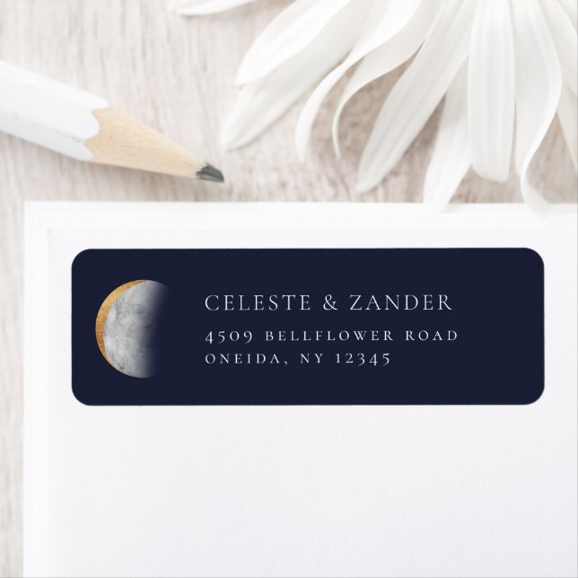 Adresse de retour Lune dorée (En situation)