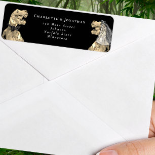Adresse de Retour Mariage de Dinosaures Jurassique