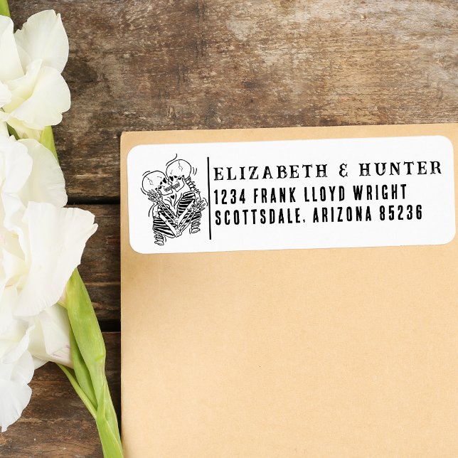 Adresse de retour Mariage de squelette gothique Cu (Créateur téléchargé)